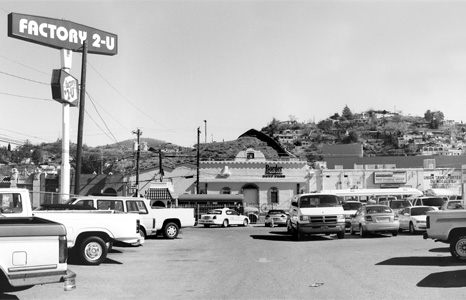 On the US side. The black line on the hill is the border with Mexico 