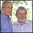 Presidentes George W. Bush e Luiz Inácio Lula da Silva
