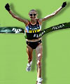 Paula Radcliffe wins the 2002 London Marathon