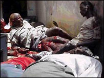 Patlamanın ardından yaralılar