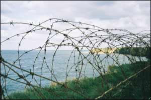 View from Point du Hoc towards Omaha Beach by Carl Gerrard.