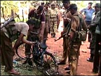 Scene of the suicide bomb blast