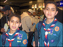 Two of the Scouts at Heathrow