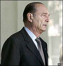 O presidente da França, Jacques Chirac