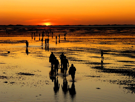 Sunset on Föhr Island in Germany