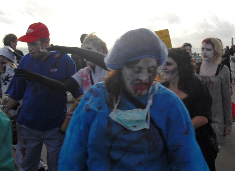 a zombie on Brighton seafront!