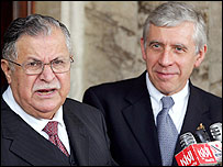 جيک سترا او جلال طالباني 