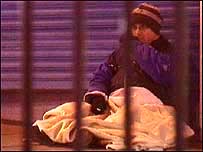 Mike Parr on the streets