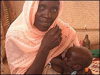 Darfur'daki çatışmalar nedeniyle bir milyon kişi evlerini terk etti. 