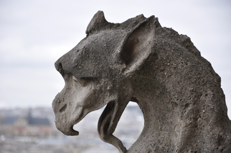 Statue on Notre Dame