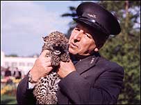 Johnny Morris with friend at Bristol Zoo