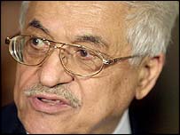 O primeiro-ministro palestino, Mahmoud Abbas