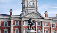 Statue and council offices