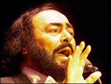 The famous opera singer Pavarotti
