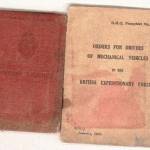 Ernie's driving license and papers which were with him at Dunkirk. The stain made by his driving license while soaked in the waters off Dunkirk is clearly visible Ernie's driving license and papers which were with him at Dunkirk. The stain made by his driving license while soaked in the waters off Dunkirk is clearly visible