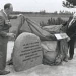 Tom revealing this memorial to the aircraft and its crew. It was erected by the denes in 1995. Tom revealing this memorial to the aircraft and its crew. It was erected by the denes in 1995.