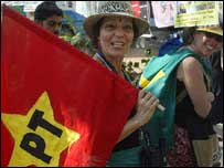 Integrante da delegação brasileira