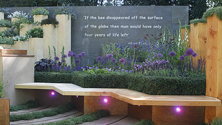 The Global Stone Bee Friendly Plants Garden