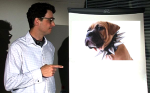 The Teacher and a dog