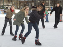 Ice skating in Cambridge