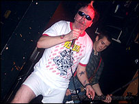 Johnnny Wah Wah strips at the end