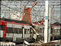 Destroços do trem em Madri