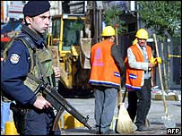 Policial nas ruas de Istambul