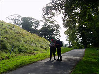 Walkers on one of the paths through Blenheim Park