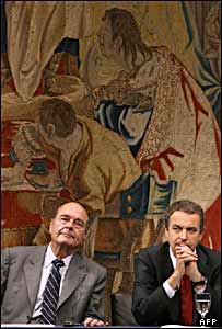 رودریگز نخست وزیر اسپانیا و ژاک شیراک رئیس جمهور فرانسه