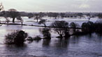 Flooded countryside