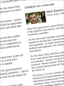 Screenshot of correspondent text box analysis