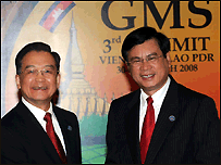 Thủ tướng TQ Ôn Gia Bảo và Thủ tướng Lào, Buasone Bouphavanh