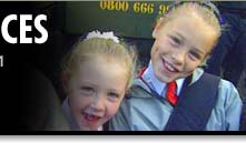 Image of smiling Holy Cross pupils on last day of school