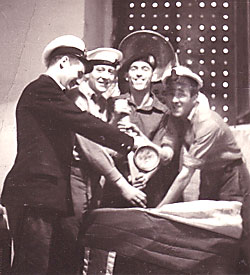 Stirring the Christmas pud at Camarata Barracks in Malta