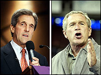 John Kerry ve George Bush