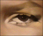 Spray art - image of eye c/o Aaron Bird