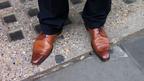 A man wearing brogues