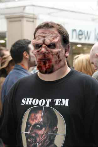 Zombie on the streets of Worcester