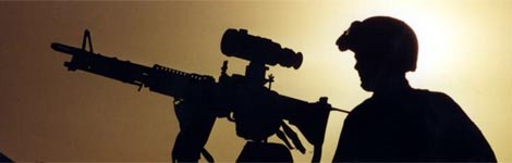 Silhouette of a soldier