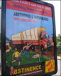 Poster de campanha anti-SIDA no Uganda