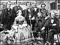 The Jennisons in 1850 (John is in the top hat)