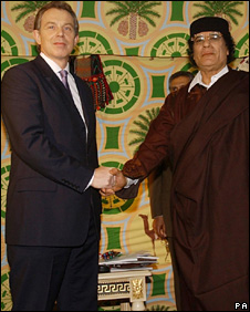 Tony Blair and Colonel Gaddafi in Tripoli, 2004