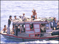 Hình thuyền nhân (hình minh họa)