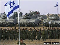 Retirada da bandeira israelense de Gaza em set./2005