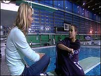 Sharron Davies and Ashton Hockham-Marshall