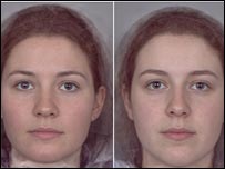 rosto feminino com e sem maquiagem