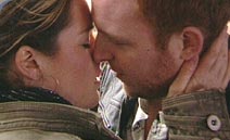 Hazel and Vader kiss