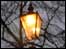 Gas lamp in Malvern at night