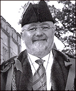 John Drake in full regalia as Sheriff of Norwich