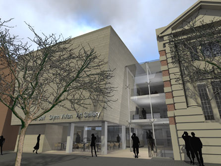 Artist's impression of the revamped Glynn Vivian Art Gallery. Image © Powell Dobson Architects
